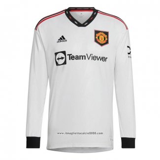 Maglia Manchester United Away Manica Lunga 2022 2023