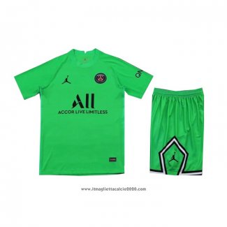 Maglia Paris Saint-Germain Portiere Bambino 2021 2022 Verde