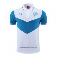 Maglia Polo Manchester City 2022 2023 Blu e Bianco