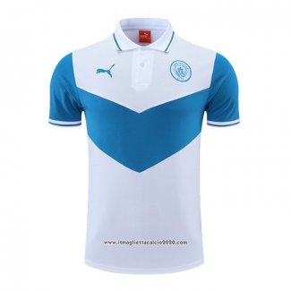 Maglia Polo Manchester City 2022 2023 Blu e Bianco