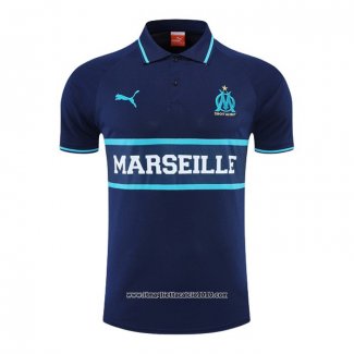 Maglia Polo Olympique Marsiglia 2022 2023 Blu Marino