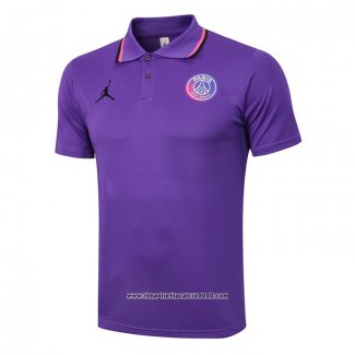 Maglia Polo Paris Saint-Germain Jordan 2021 2022 Purpura