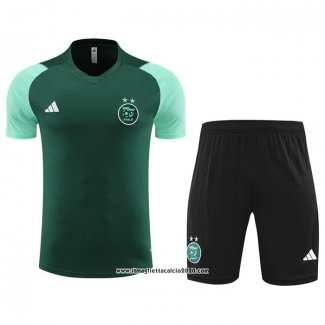 Tuta da Track Algeria Manica Corta 2023 2024 Verde - Pantalon Corto