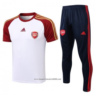 Tuta da Track Arsenal Manica Corta 2021 2022 Bianco