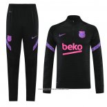 Tuta da Track Felpa FC Barcellona 2021 2022 Nero