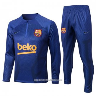 Tuta da Track Felpa FC Barcellona 2022 2023 Blu