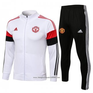 Tuta da Track Giacca Manchester United 2021-2022 Bianco