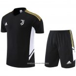 Tuta da Track Juventus Manica Corta 2022 2023 Nero - Pantalon Corto