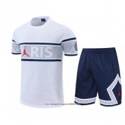 Tuta da Track Paris Saint-Germain Manica Corta 2022 2023 Bianco - Pantalon Corto