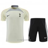 Tuta da Track Tottenham Hotspur Manica Corta 2022 2023 Beige - Pantalon Corto