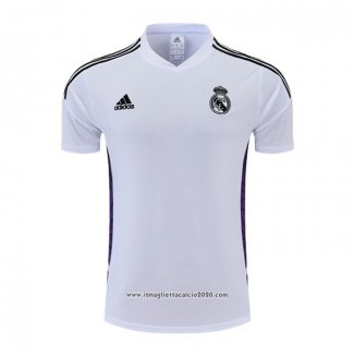 Maglia Allenamento Real Madrid 2022 2023 Bianco e Purpura