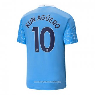 Maglia Manchester City Giocatore Kun Aguero Home 2020 2021