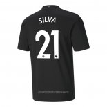 Maglia Manchester City Giocatore Silva Away 2020 2021
