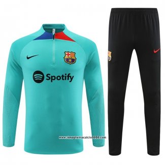 Tuta da Track Felpa FC Barcellona Bambino 202023 2024 Verde