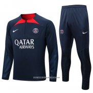 Tuta da Track Felpa Paris Saint-Germain 2022 2023 Blu Oscuro