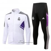 Tuta da Track Giacca Real Madrid 2022 2023 Bianco e Purpura