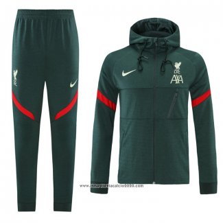 Tuta da Track con Capucha Liverpool 2021 2022 Verde