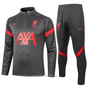 Tuta da Track Felpa Liverpool 2020 2021 Grigio