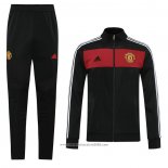 Tuta da Track Giacca Manchester United Retro 2020 2021 Nero