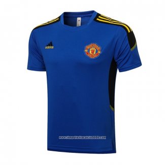 Maglia Allenamento Manchester United 2021 2022 Blu