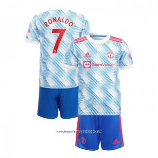 Maglia Manchester United Giocatore Ronaldo Away Bambino 2021 2022