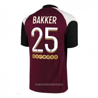 Maglia Paris Saint-Germain Giocatore Bakker Terza 2020 2021