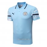 Maglia Polo Manchester City 2022 2023 Blu