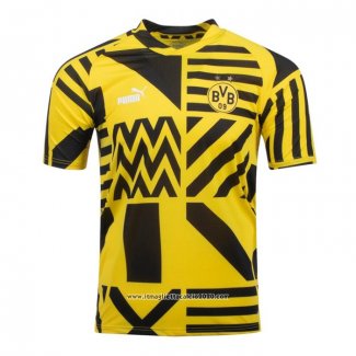 Maglia Prematch Borussia Dortmund 2022 Giallo e Nero