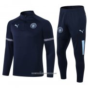 Tuta da Track Felpa Manchester City 2021 2022 Blu