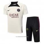 Tuta da Track Paris Saint-Germain Manica Corta 2023 2024 Albicocca - Pantalon Corto