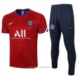 Tuta da Track Paris Saint-Germain Manica Corta 2020 2021 Rosso