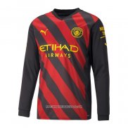 Maglia Manchester City Away Manica Lunga 2022 2023