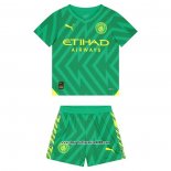 Maglia Manchester City Portiere Bambino 2023 2024 Verde