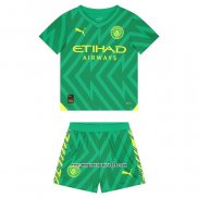 Maglia Manchester City Portiere Bambino 2023 2024 Verde