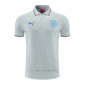 Maglia Polo Manchester City 2022 2023 Grigio