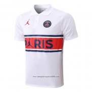 Maglia Polo Paris Saint-Germain Jordan 2022 2023 Bianco