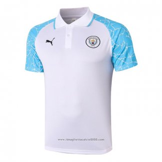 Maglia Polo Manchester City 2020 2021 Bianco