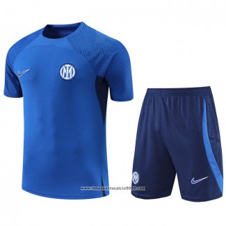 Tuta da Track Inter Manica Corta 2022 2023 Blu - Pantalon Corto