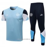 Tuta da Track Manchester City Manica Corta 2021 2022 Blu