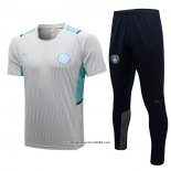 Tuta da Track Manchester City Manica Corta 2021 2022 Grigio