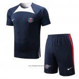 Tuta da Track Paris Saint-Germain Manica Corta 2022 2023 Blu - Pantalon Corto