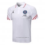 Maglia Polo Paris Saint-Germain Jordan 2021-2022 Bianco