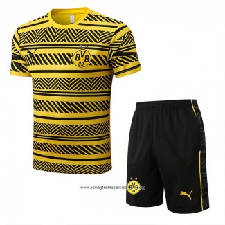 Tuta da Track Borussia Dortmund Manica Corta 2022 2023 Giallo - Pantalon Corto