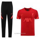 Tuta da Track Liverpool Manica Corta 2021 Rosso