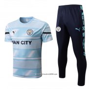 Tuta da Track Manchester City Manica Corta 2022 Blu