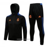 Tuta da Track con Capucha Real Madrid 2021 2022 Nero e Blu