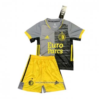 Maglia Feyenoord Away Bambino 2021 2022 Grigio