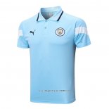 Maglia Polo Manchester City 2022 2023 Blu