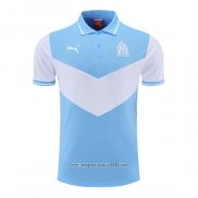 Maglia Polo Olympique Marsiglia 2022 2023 Blu e Bianco