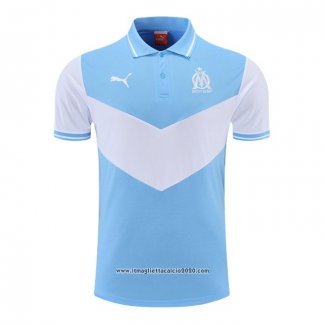 Maglia Polo Olympique Marsiglia 2022 2023 Blu e Bianco